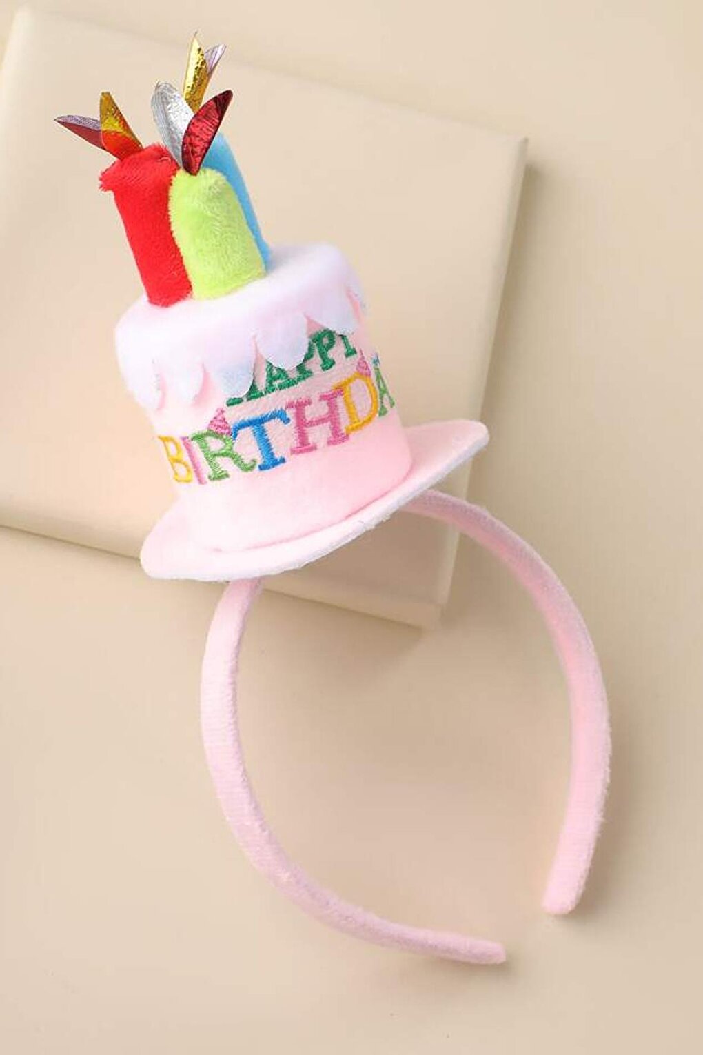 Happy Birthday Cake Figured Birthday Crown Plush Party Crown