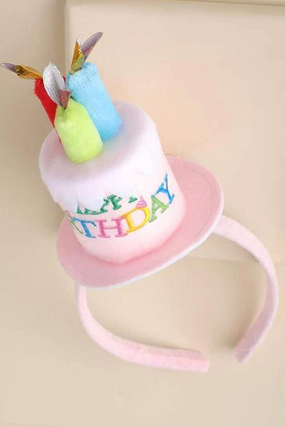 Happy Birthday Cake Figured Birthday Crown Plush Party Crown