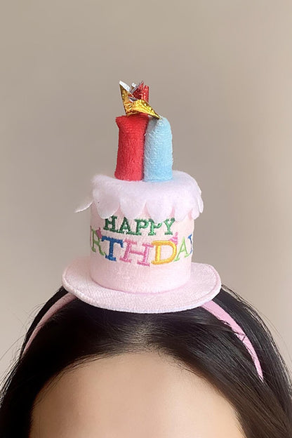 Happy Birthday Cake Figured Birthday Crown Plush Party Crown