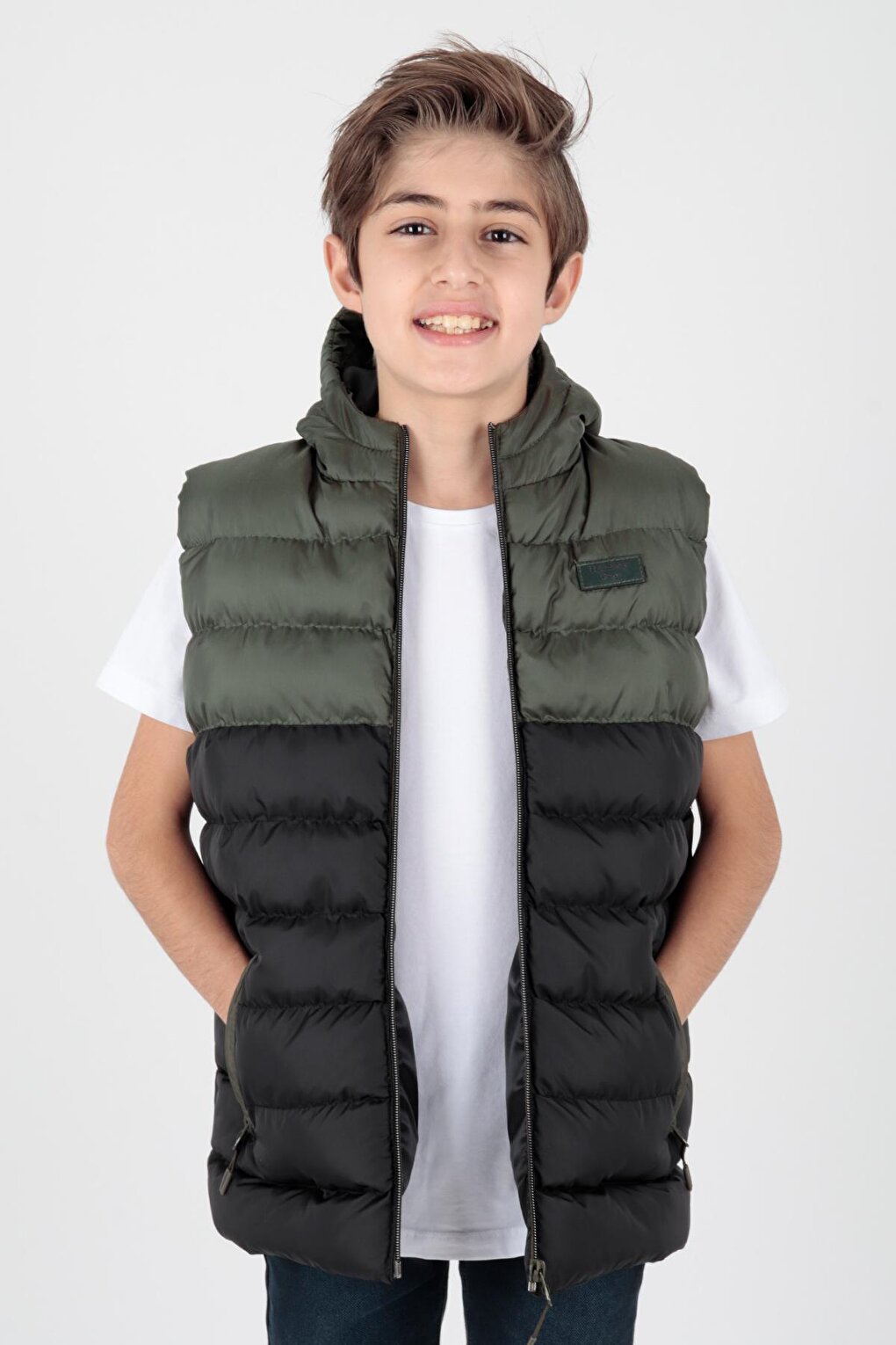 Boy's Garnished Trend Puffer Vest Ak216364