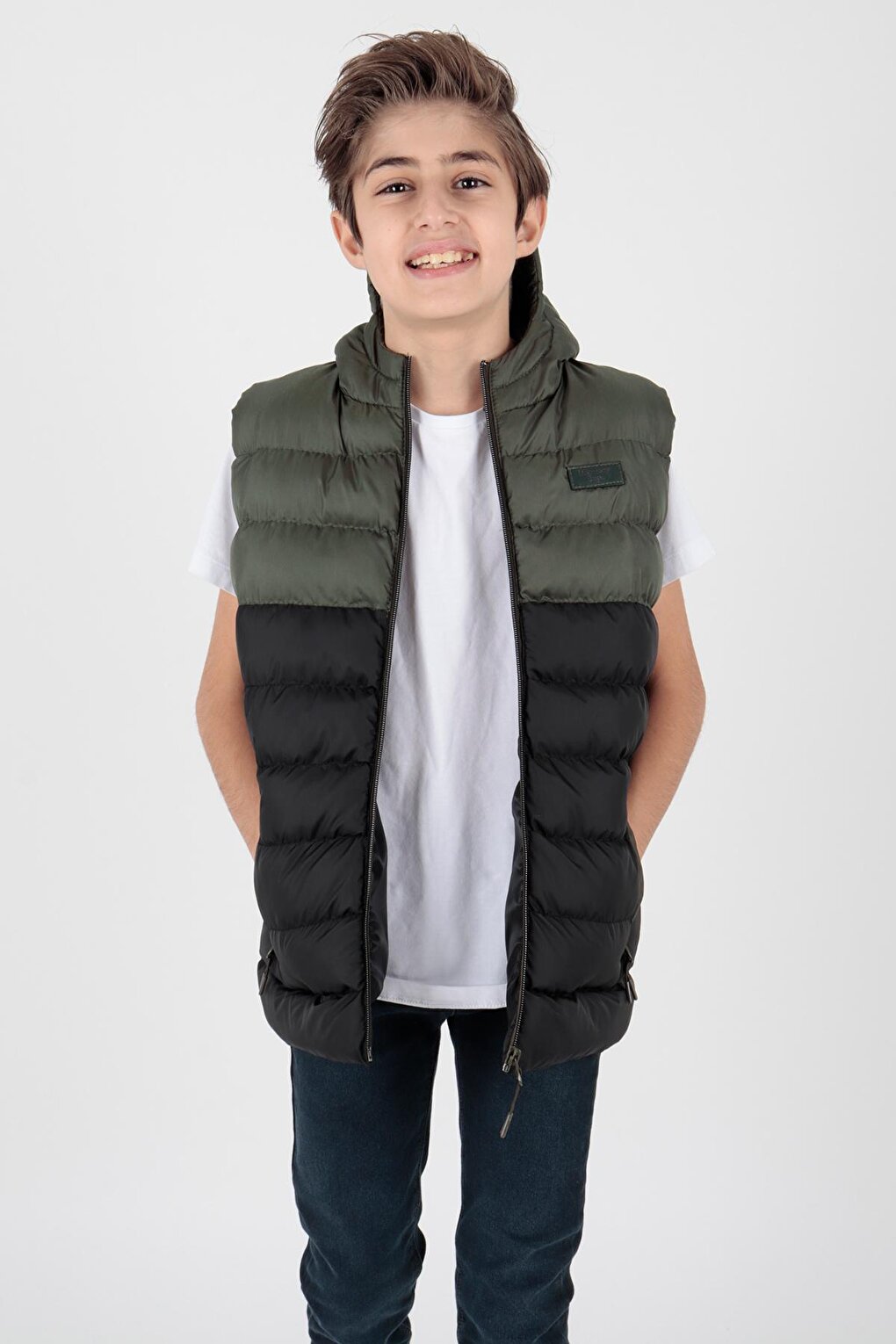 Boy's Garnished Trend Puffer Vest Ak216364