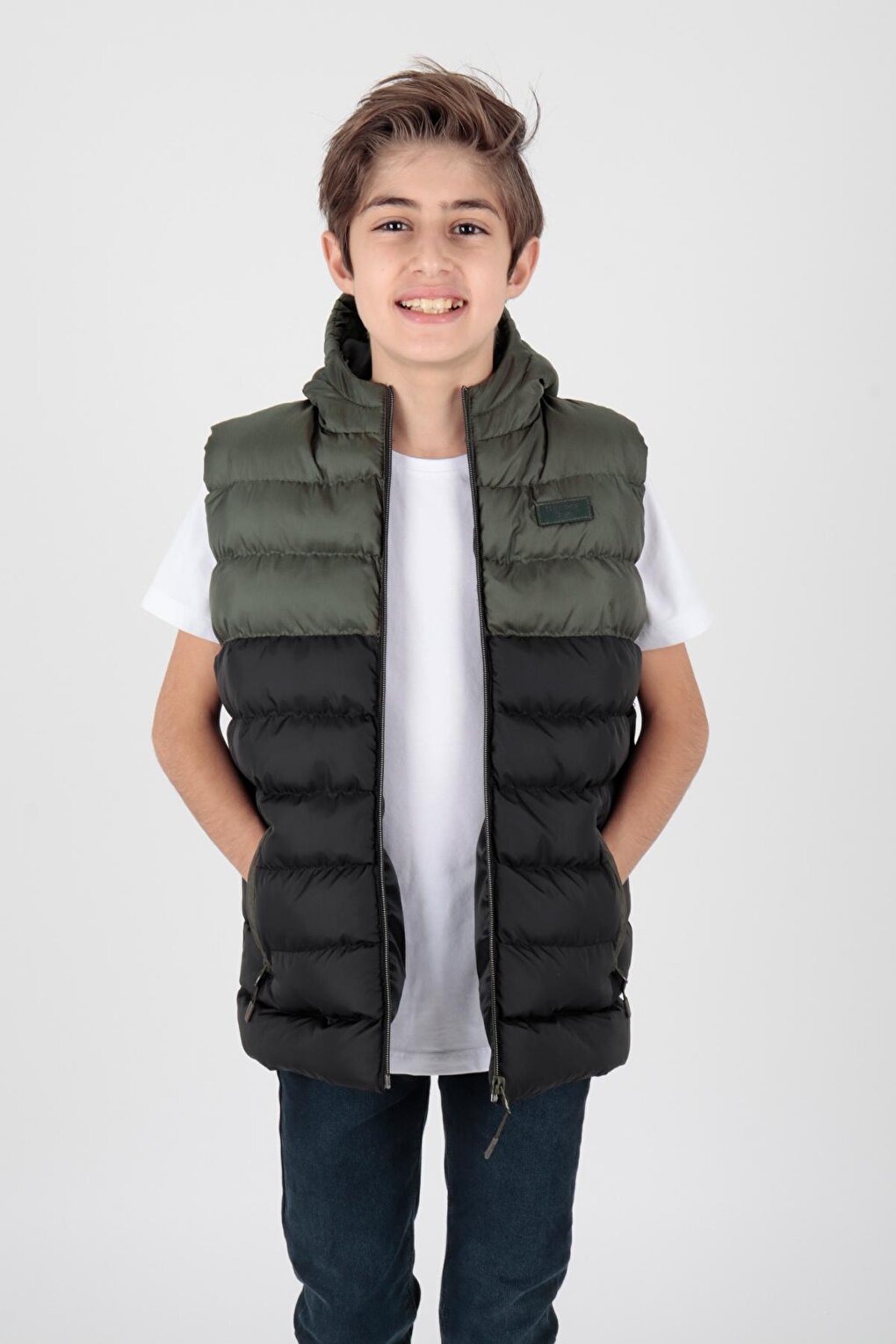 Boy's Garnished Trend Puffer Vest Ak216364