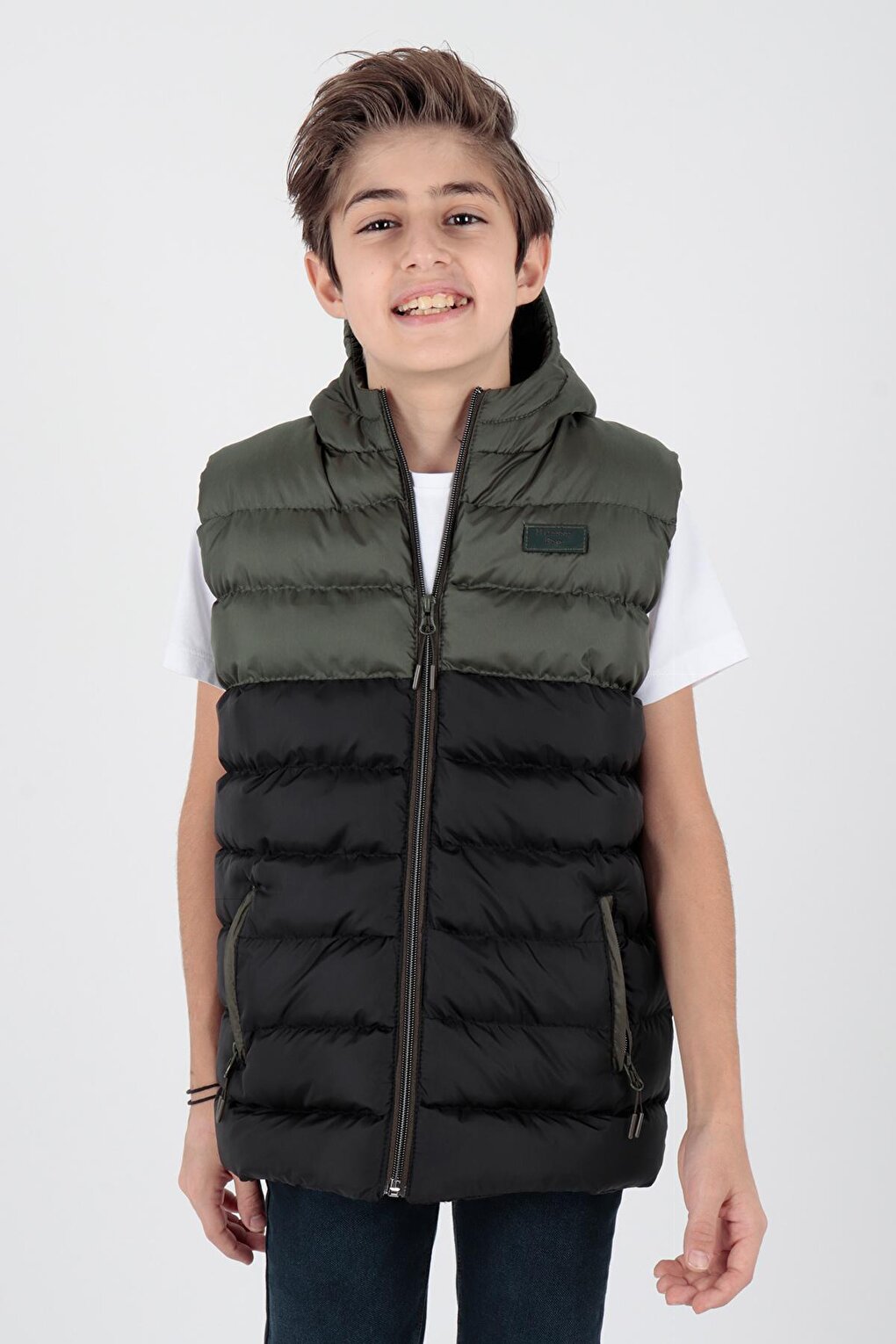 Boy's Garnished Trend Puffer Vest Ak216364