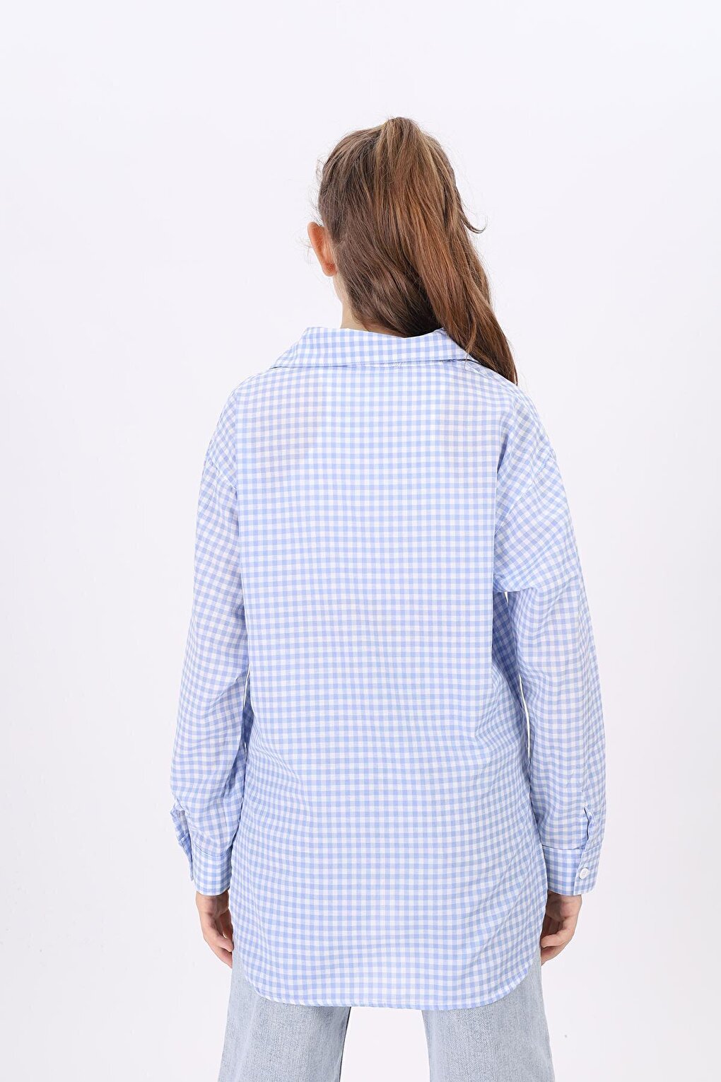 Girl's Pitikare Patterned Plaid Shirt Lx182-1