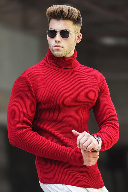 Red Turtleneck Sweater 5180