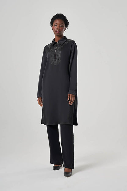 Signorita Long Black Tunic