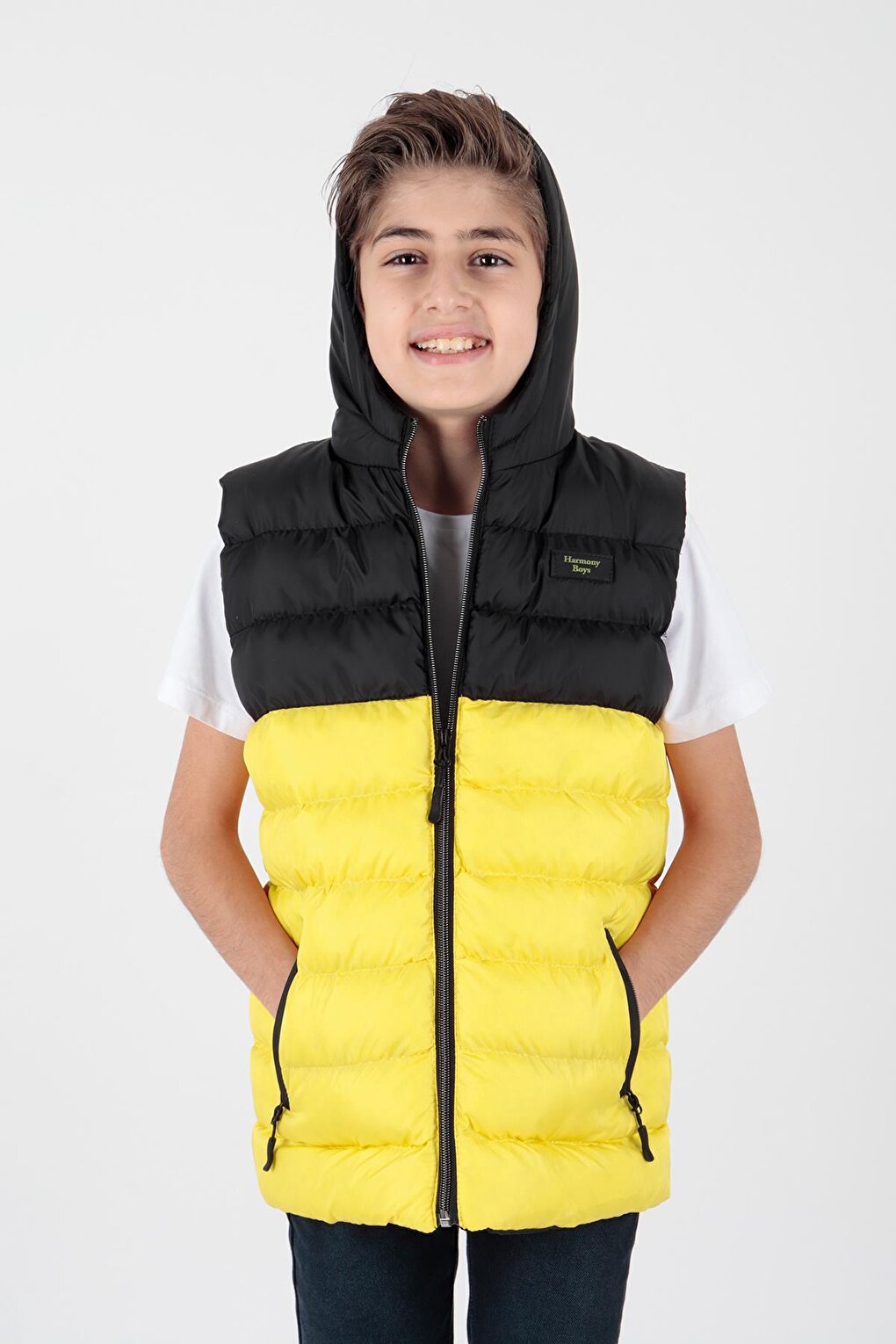 Boy's Garnished Trend Puffer Vest Ak216364