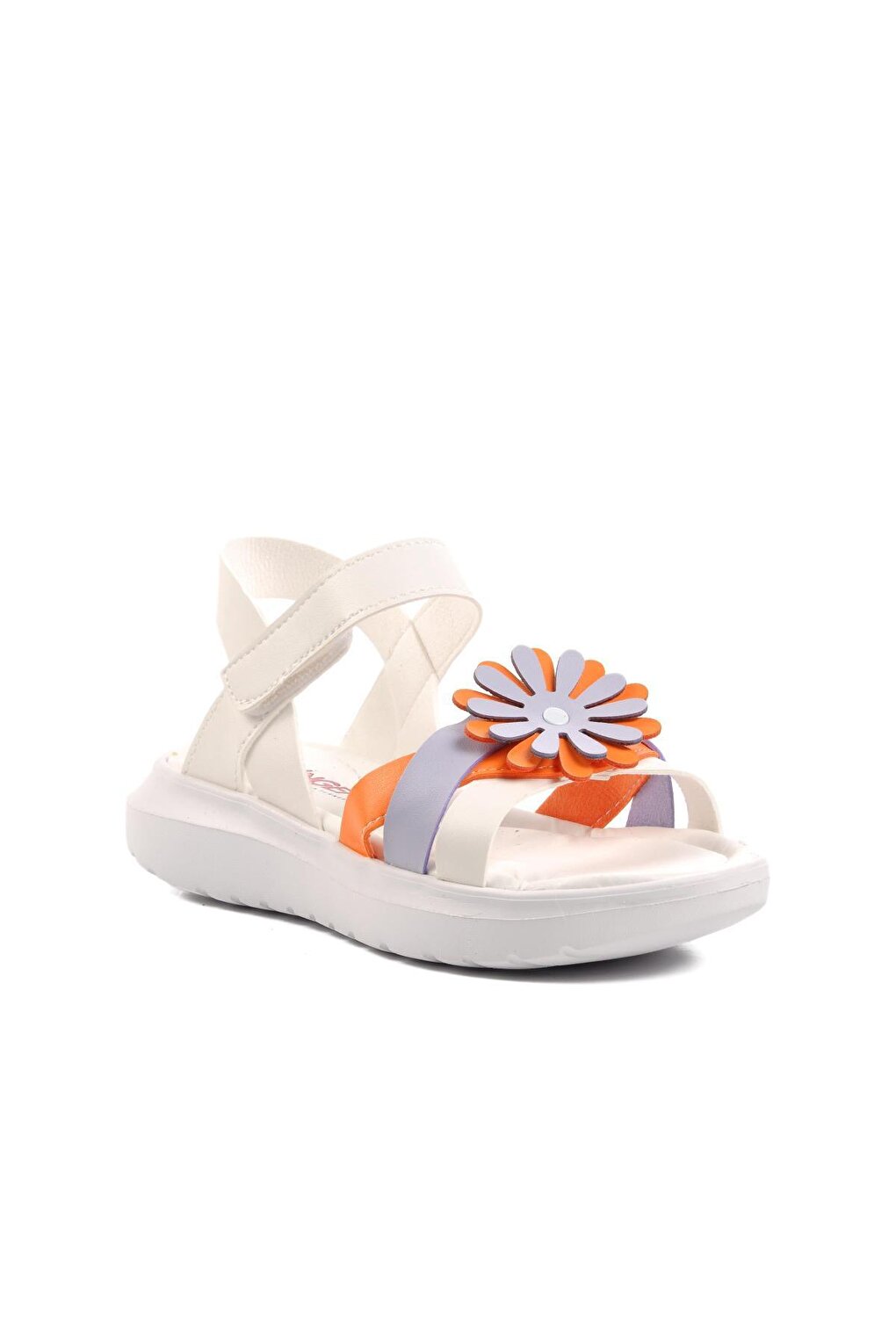 Şng 8010-F White-Orange Girl's Sandals