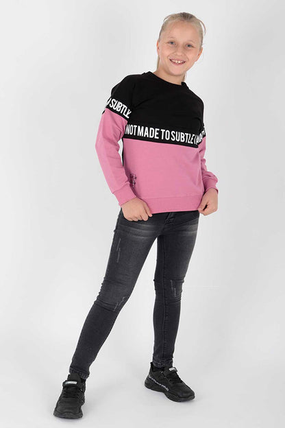 Girl's Subtle Printed Trend Sweat Ak15163