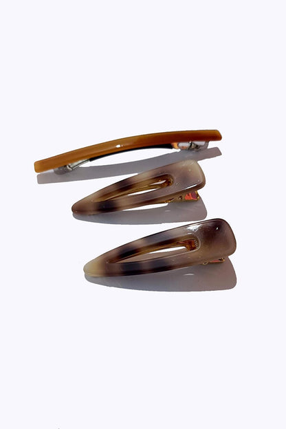 Luxury Acrylic Safari Hair Clip Pack of 3