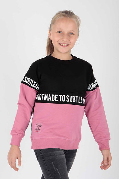 Girl's Subtle Printed Trend Sweat Ak15163