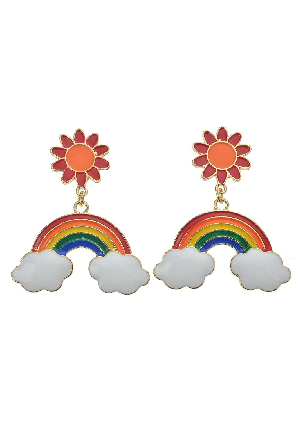 Rainbow Cloud Earring