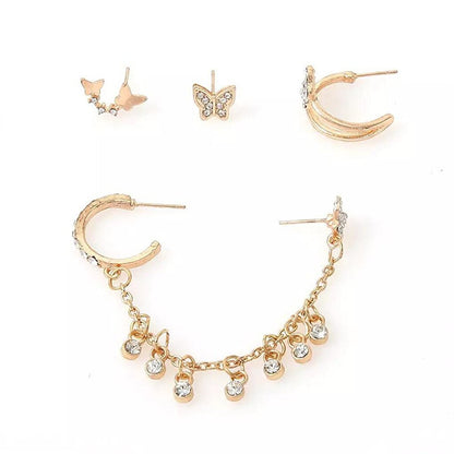 Butterfly Ear Accessory Piercing Earring Set