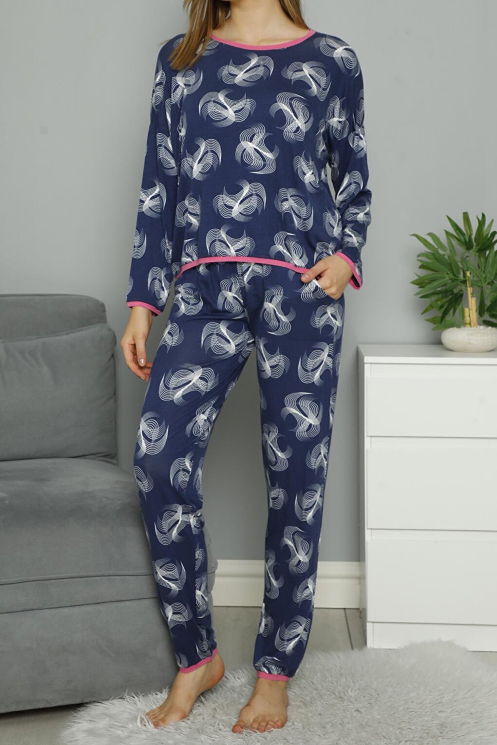 Women's Pajama Set Long Sleeve Lycra