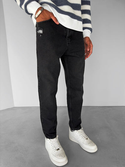 Regular Fit Jean Trousers Black