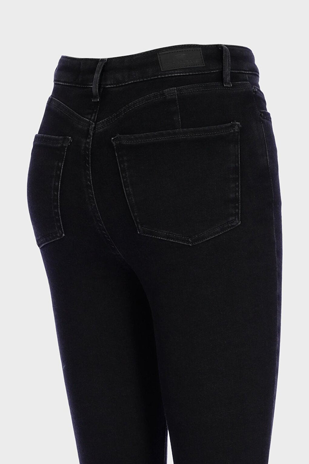 Judy Black High Waist Zippered Jean Trousers C 4521-224