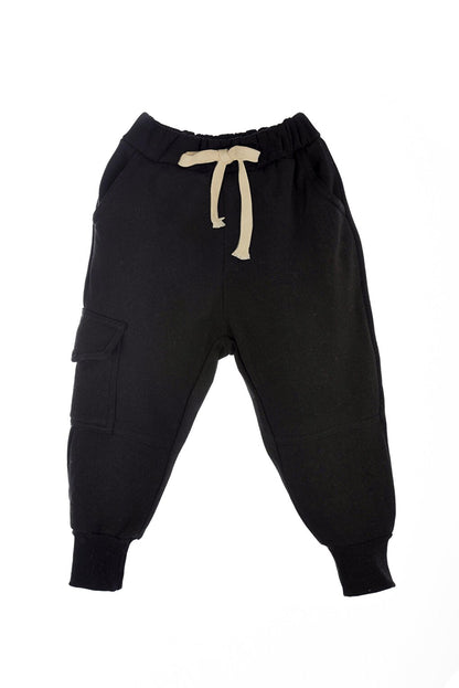 Pack of 3 Boys' Sweatpants 3 thread Twill (Khaki, Grey, Black)