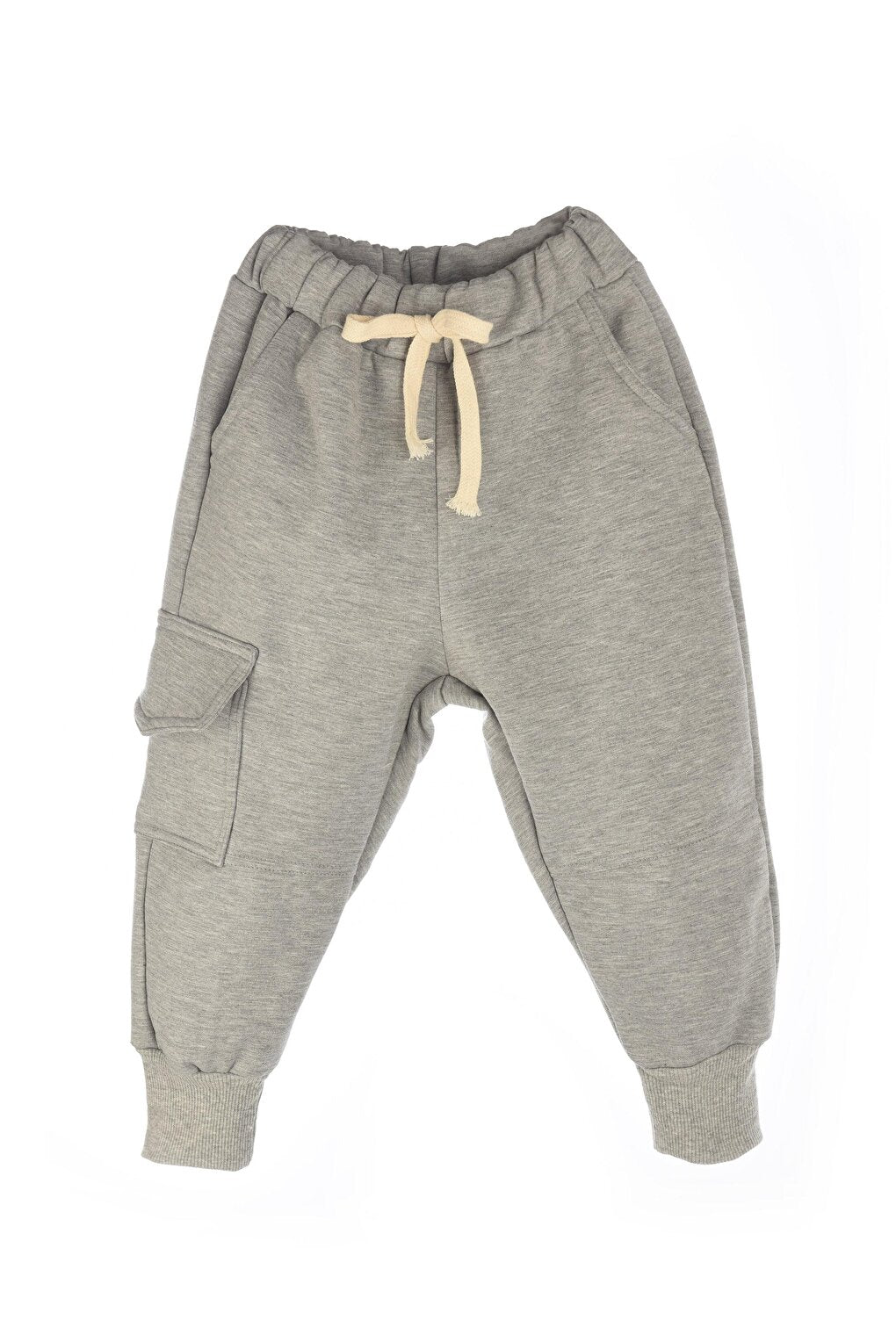 Pack of 3 Boys' Sweatpants 3 thread Twill (Khaki, Grey, Black)