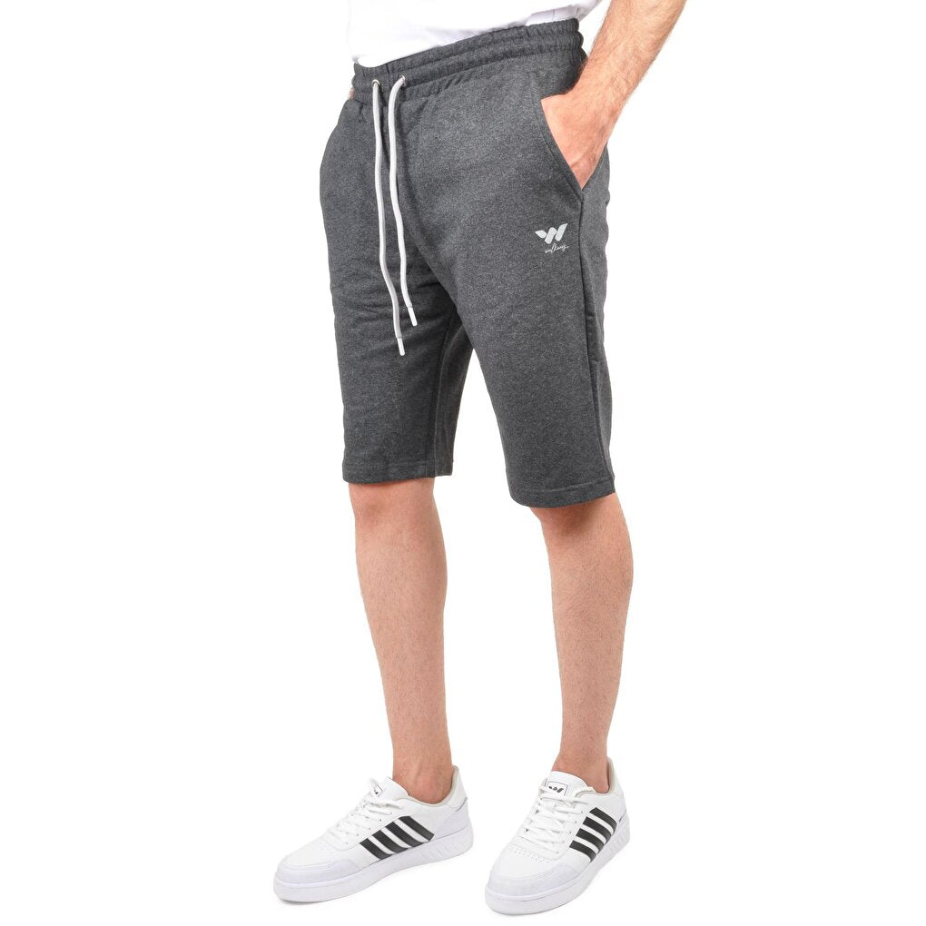 W-003 Anthracite Men's Cotton-Polyester Regular Fit Long Shorts