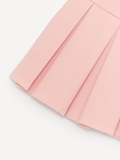 Girl's Pleated Zipper Skirt