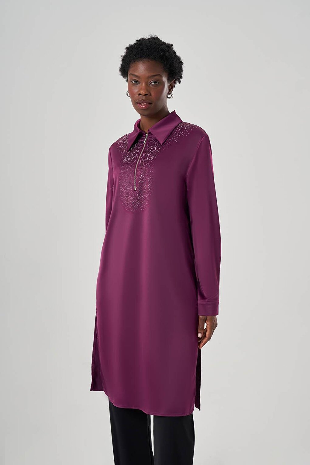 Signorita Long Purple Tunic