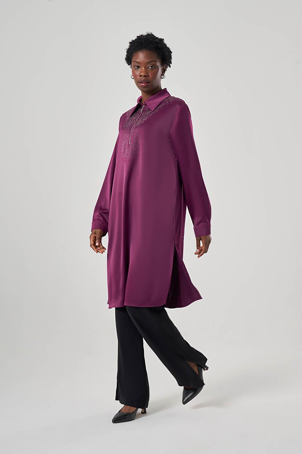 Signorita Long Purple Tunic