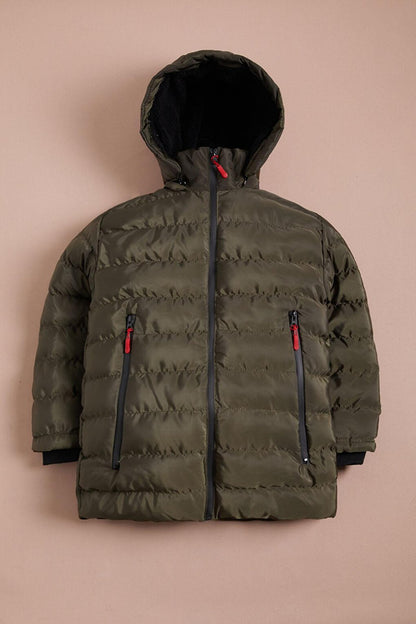 Boy's Puffer Jacket Khaki 15585