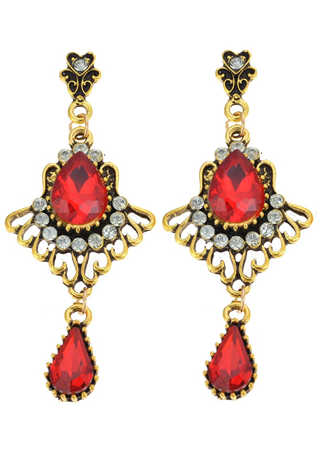 Red Stone Earrings