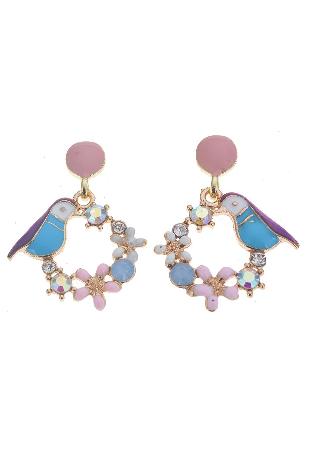 Floral Bird Mini Earrings