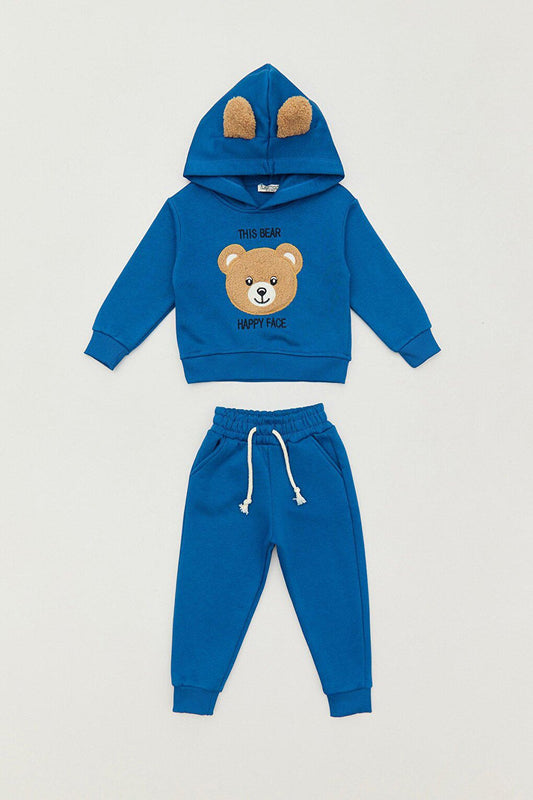 Embroidered Sweatshirt Boys' Tracksuit Set