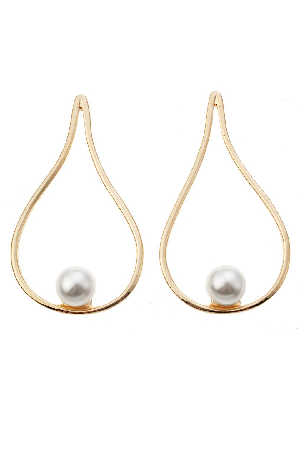 Large Drop Earrings with Pearls