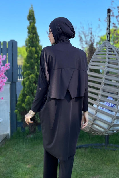 Scissors Tunic Wide Leg Trousers Fully Covered Hijab Swimsuit R072