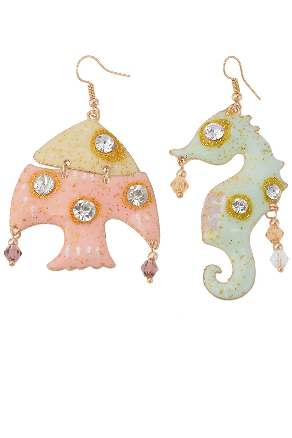 Fish And Seahorse Earring