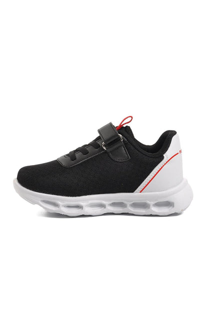 1213-P Black-White-Red Children's Sports Shoes