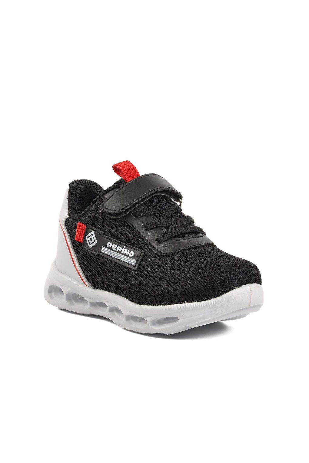 1213-P Black-White-Red Children's Sports Shoes