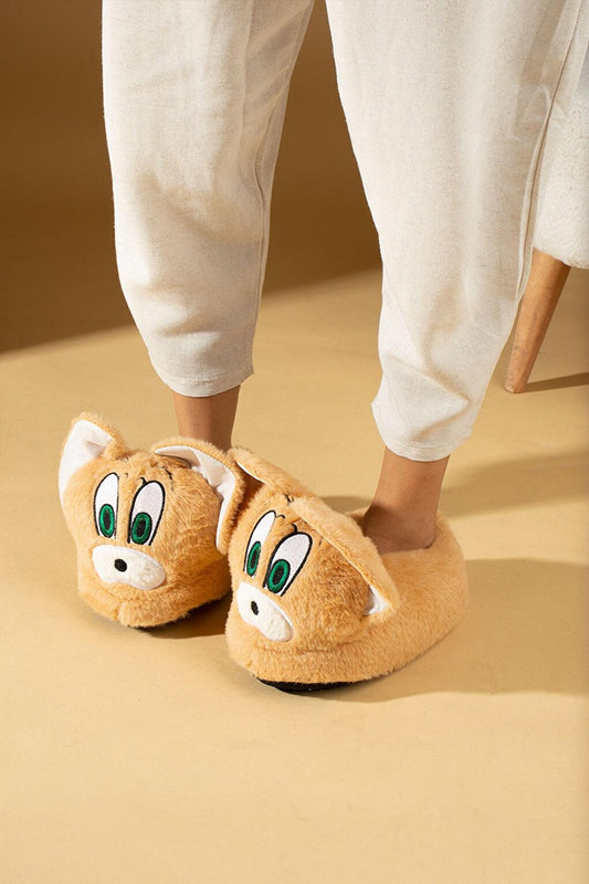 Cute Animal Figured Thermal Insole Women's Slippers P01-25-Jery