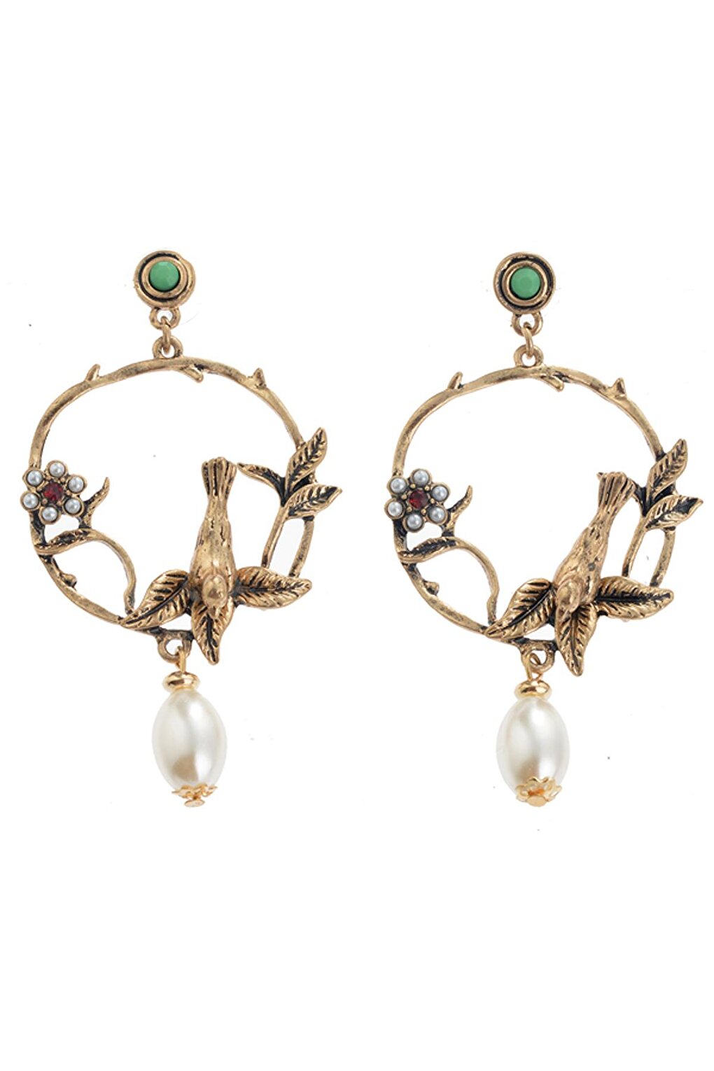 Pearl Bird Earring