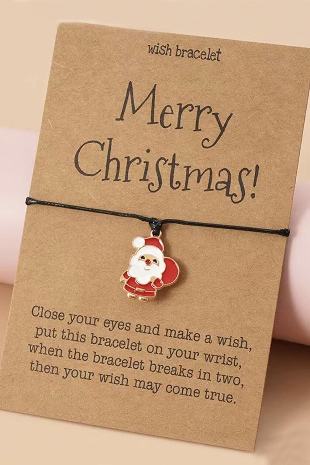 New Year's Charm String Bracelet in New Year's Gift Card