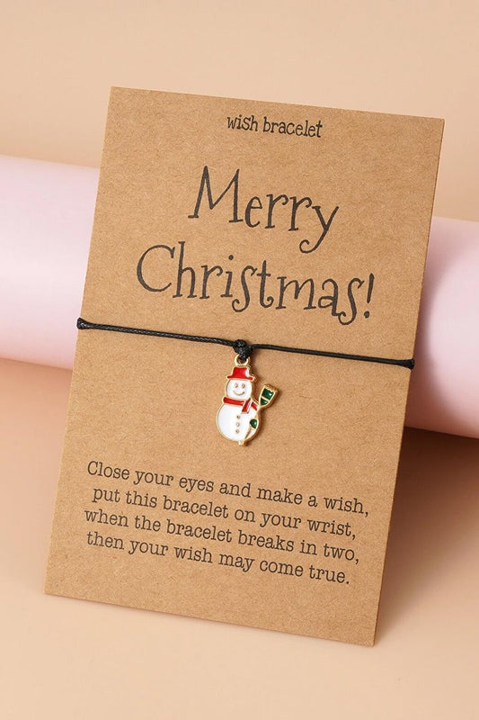 New Year's Charm String Bracelet in New Year's Gift Card