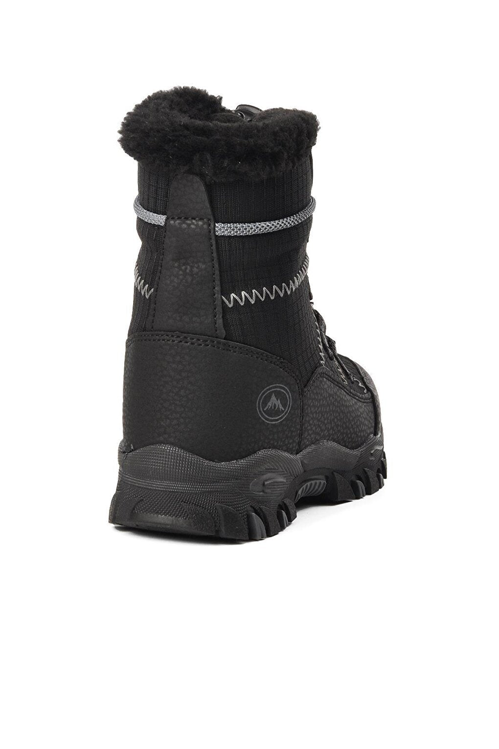 961-P Black-Smoked Shearling Children's Snow Boots