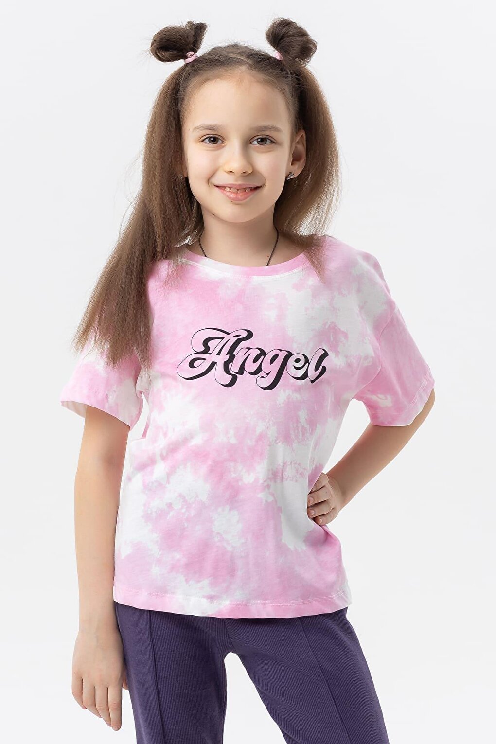 Girl's T-Shirt Text Printed Pink (Ages 8-14)