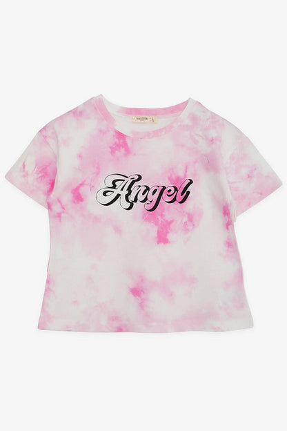 Girl's T-Shirt Text Printed Pink (Ages 8-14)