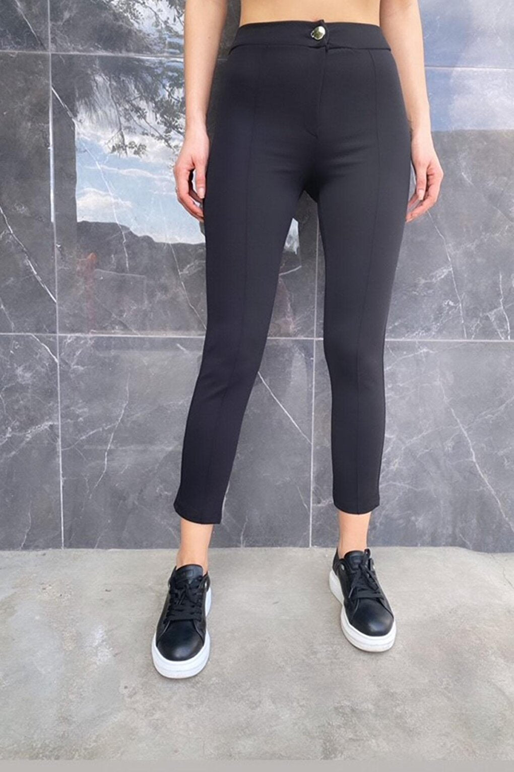 Women's Black Lycra Jockey Leggings Trousers