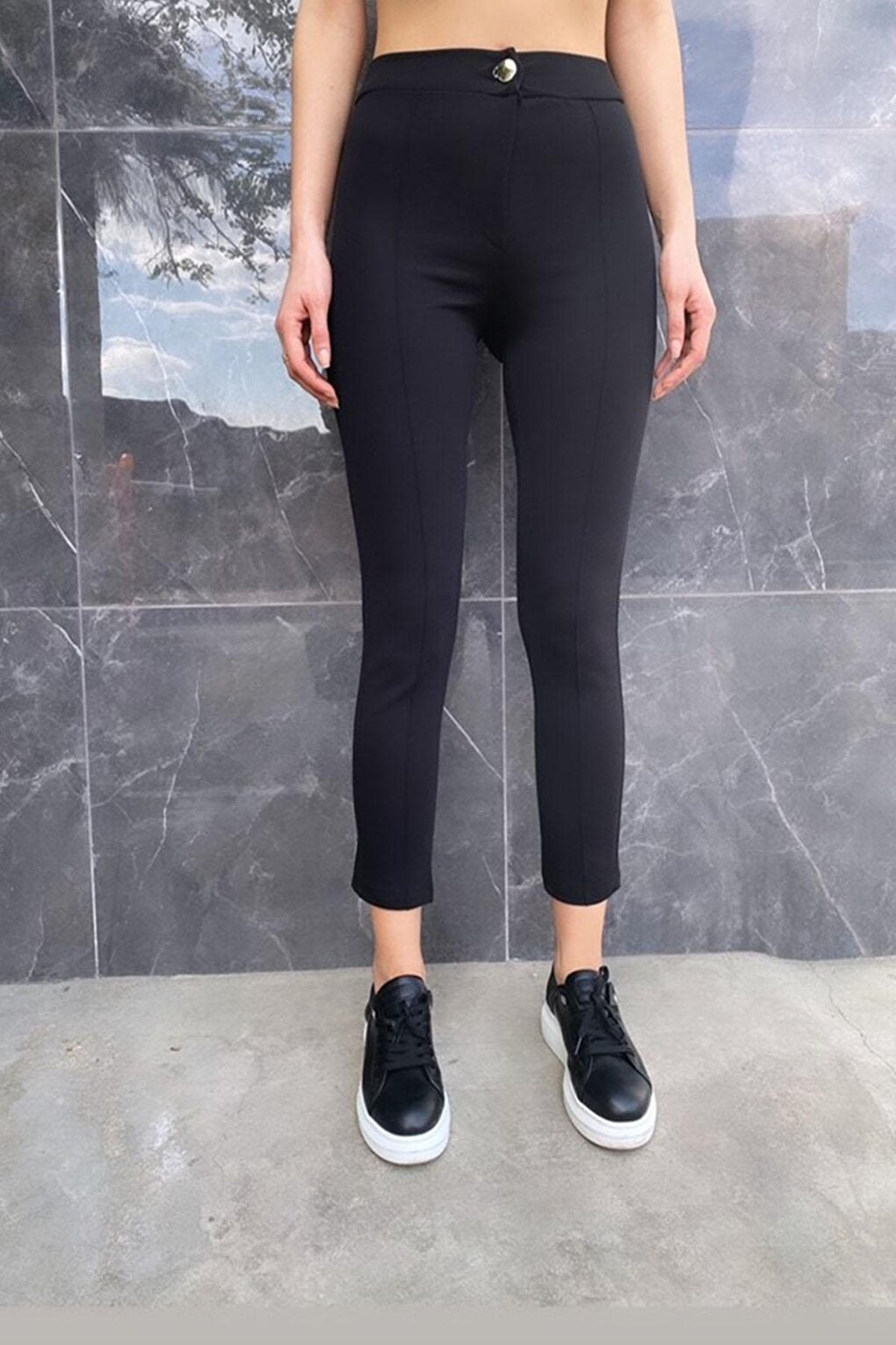 Women's Black Lycra Jockey Leggings Trousers