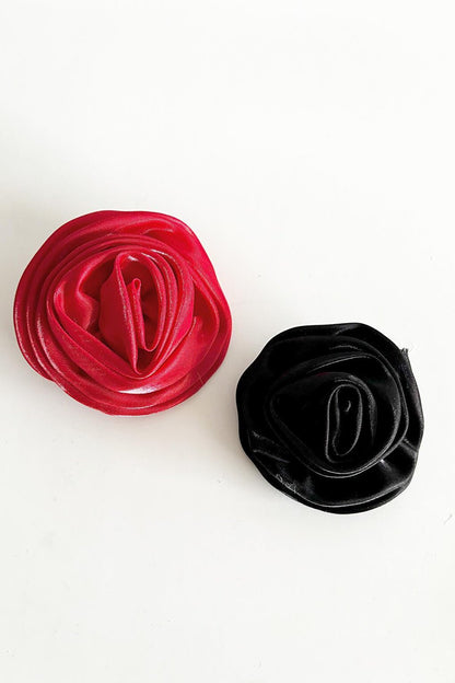 Multifunctional Flower Detailed Brooch Collar Clasp Set 2 Pack