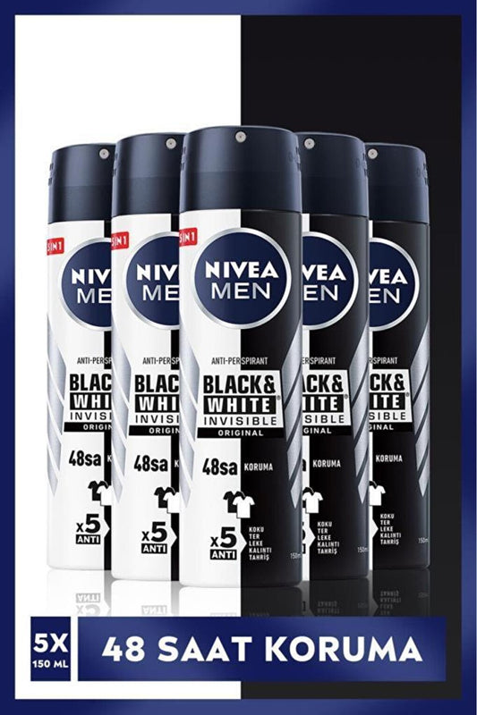 Men's Spray Deodorant Black&amp;White Invisible Original 48 Hours Anti-Perspirant Protection 150 ml