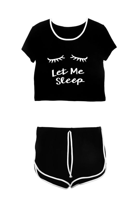 Short Sleeve Crop Shorts Set