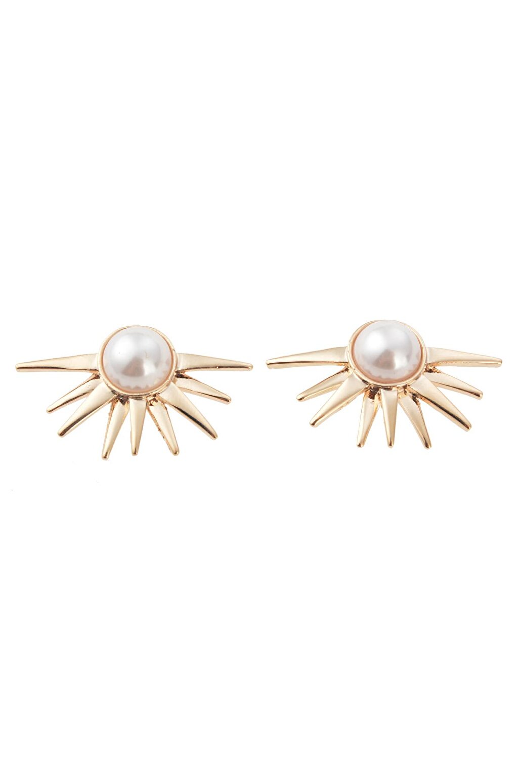 Gold Earrings with Pearls