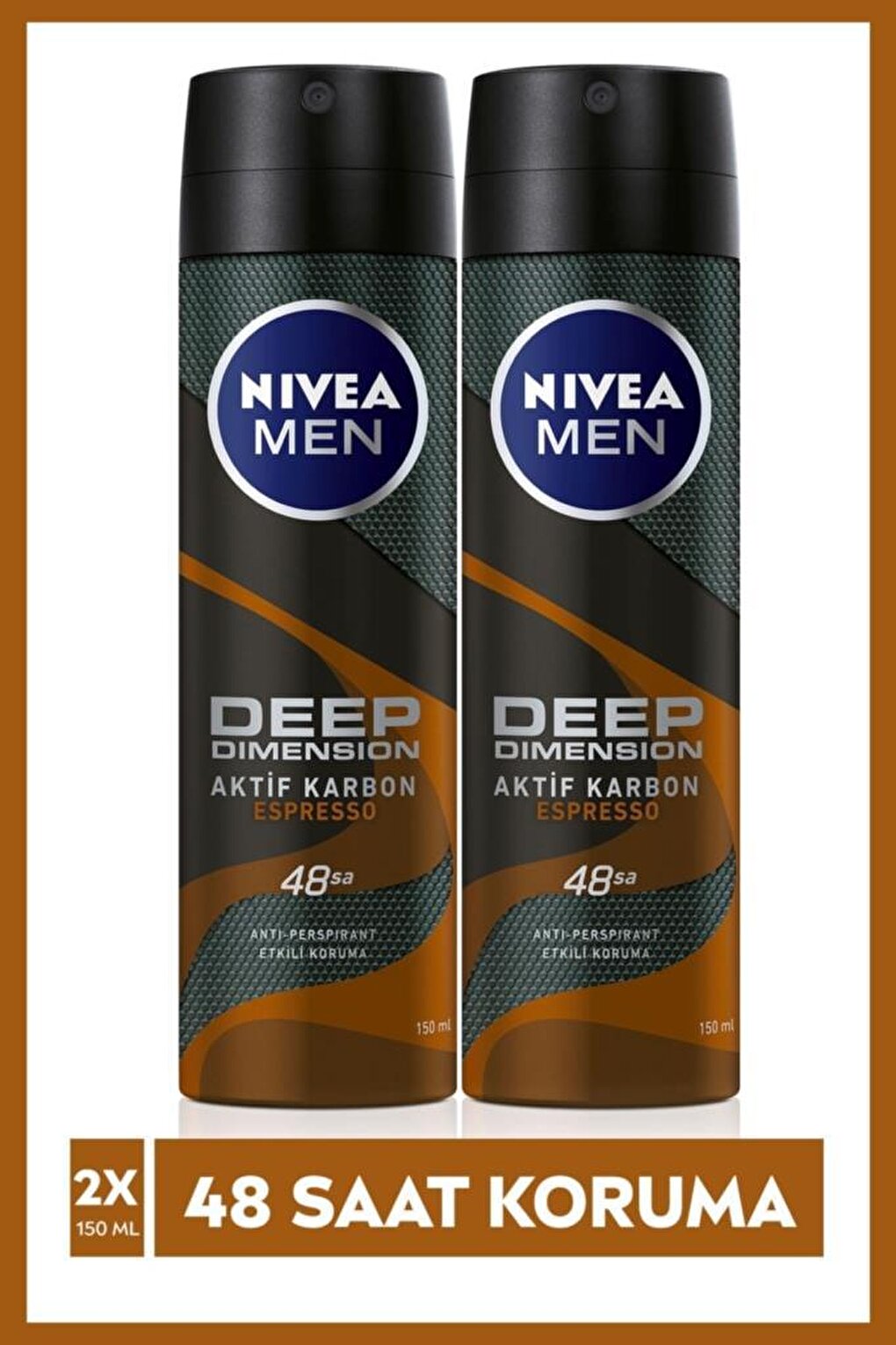 Men's Spray Deodorant Deep Dimension Espresso 150 mlx2Pcs