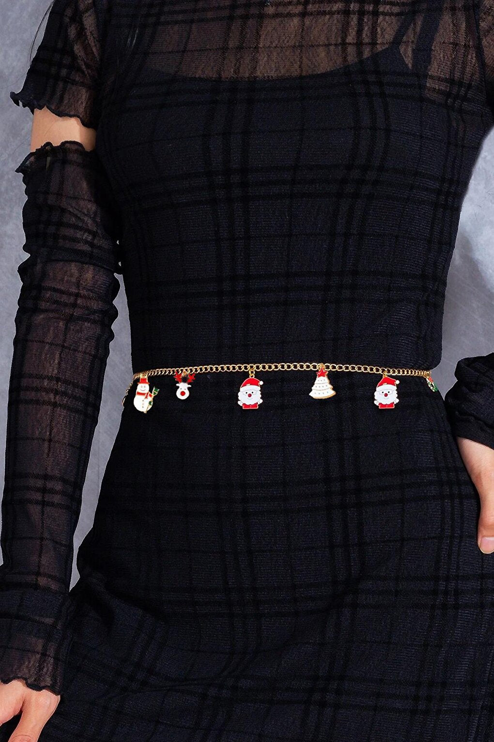 Christmas Tree Santa Claus Charm Chain Belt